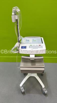 Mortara ELI 250c ECG Machine on Stand with 10 Lead ECG Leads (Powers Up) *S/N 115410275776*