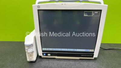 GE B450 Carescape Patient Monitor *Mfd 2014* (Powers Up) with GE Type E-MINIC-00 Gas Module with Mini D-fend Water Trap *SN 6565191 / SJA14291660HA* - 2