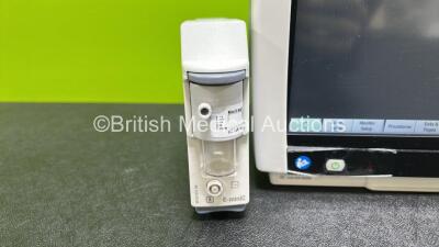 GE B450 Carescape Patient Monitor *Mfd 2014* (Powers Up) with GE Type E-MINIC-00 Gas Module with Mini D-fend Water Trap *SN 6565191 / SJA14291660HA* - 4