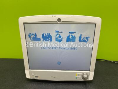 GE Carescape B650 Patient Monitor *Mfd 2013* **SN SEW13380382HA*