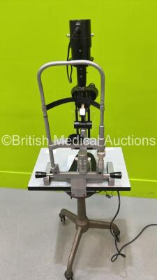 Woodlyn Slit Lamp / Microscope with Binoculars and 2 x 10x Eyepieces on Trolley (Powers Up with Good Bulb ) - 6