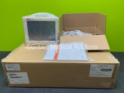 BLT Q5 Veterinary Monitor with ECG, SpO2, Temp 1, Temp 2 and NIBP Options *Mfd 2023* with Accessories and Rolling Stand (Brand New in Boxes)