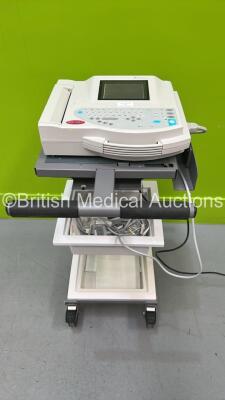 GE MAC 1200 ST ECG Machine on Stand with 10 Lead ECG Leads (Powers Up) *S/N 550052485*