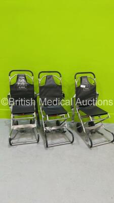3 x Ferno Compact Track Chairs *S/N CT-01494-C / CT-02223-C / CT-04997-C*