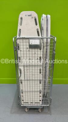 Cage of 22 Spinal Boards (Cage Not Included)