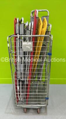 Mixed Cage Including 4 x Spinal Boards and 10 x Aluminium Scoop Stretchers (Cage Not Included)