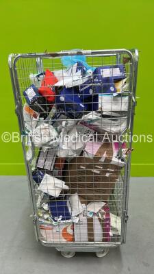Job Lot of Consumables Including Laryngoscope Blades, Suction Catheters and Syringes (Cage Not Included)