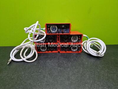 5 x PneuPac paraPAC 200D MR Compatible Ventilators with Hoses (1 x with Crack in Casing)