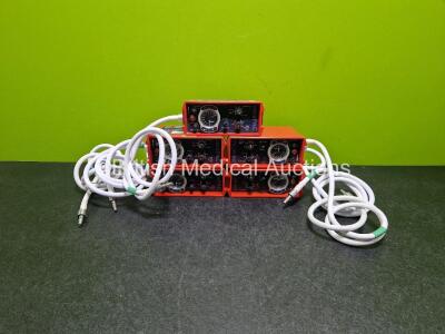 5 x PneuPac paraPAC 200D MR Compatible Ventilators with Hoses