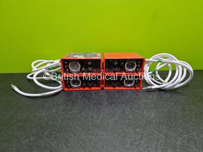 4 x PneuPac paraPAC 200D MR Compatible Ventilators with Hose (All with Slight Crack In Casing)