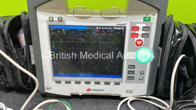 GS Corpuls3 Slim Defibrillator Ref : 04301 (Powers Up) with Corpuls Patient Box Ref : 04200 (Powers Up) with Pacer, Oximetry, ECG-D, ECG-M, CO2, CPR, NIBP and Printer Options, 4 and 6 Lead ECG Leads, BP Cuff, Hose, Paddle Lead, CO2 Cable, 3 x Li-ion Batte - 2