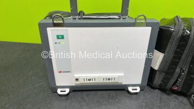 GS Corpuls3 Slim Defibrillator Ref : 04301 (Powers Up) with Corpuls Patient Box Ref : 04200 (Powers Up) with Pacer, Oximetry, ECG-D, ECG-M, CO2, CPR, NIBP and Printer Options, 4 and 6 Lead ECG Leads, BP Cuff, Hose, Paddle Lead, CO2 Cable, 3 x Li-ion Batte - 9