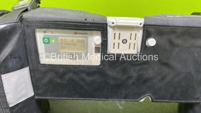 GS Corpuls3 Slim Defibrillator Ref : 04301 (Powers Up) with Corpuls Patient Box Ref : 04200 (Powers Up) with Pacer, Oximetry, ECG-D, ECG-M, CO2, CPR, NIBP and Printer Options, 4 and 6 Lead ECG Leads, Hose, Paddle Lead, CO2 Cable, 3 x Li-ion Batteries and - 7