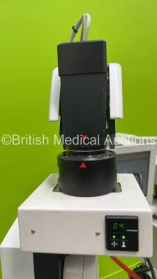 Leica M820 Surgical Microscope with Binoculars, 2 x 8.33x/22 Eyepieces, WD=225mm Lens, Sony Camera Control Unit, Control Panel and Footswitch on Leica F40 Stand (Powers Up with Good Bulb) *S/N 040313001* - 4