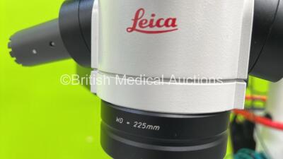 Leica M820 Surgical Microscope with Binoculars, 2 x 8.33x/22 Eyepieces, WD=225mm Lens, Sony Camera Control Unit, Control Panel and Footswitch on Leica F40 Stand (Powers Up with Good Bulb) *S/N 040313001* - 6