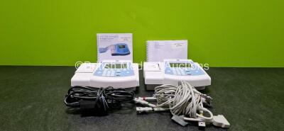 2 x GE MAC 600 ECG Machines *Both Mfd 2020* (Both Power Up with Errors - See Photos) with 1 x 10 Lead ECG Lead and 1 x Power Supply *SN SS20250230PA / SS20250229PA*