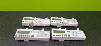 4 x CME Medical T34 Ambulatory Syringe Pumps (All Power Up with Stock Batteries - Stock Batteries Not Included and 1 x Error - See Photos) *SN S00415664 / S34568 / S00415826 / S90889*