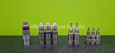 Job Lot Including 1 x Stryker Reamer 4103-235, 3 x Stryker Drill 4103-110, 2 x Unknown Attachments 299.048 and 3 x Unknown Attachments 2102-0003