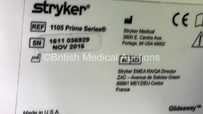 Stryker 1105 Prime Series Hydraulic Patient Trolley with Mattress (Hydraulics Tested Working) *S/N 1611 036929* - 3