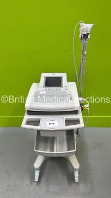 GE MAC 3500 ECG Machine on Stand with 10 Lead ECG Leads (Powers Up) *S/N SKK14475554PA *