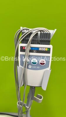 GE MAC 5500 HD ECG Machine on Stand with 10 Lead ECG Leads (Powers Up) *S/N SKJ17022680PA* - 4