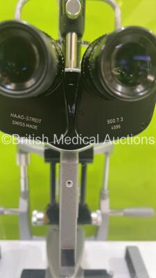 Haag Streit Bern SL900 Slit Lamp with Binoculars, 2 x 12,5x Eyepieces and Chin Rest on Motorized Table (Powers Up with Good Bulb) *S/N 900.1.3.65995* - 8