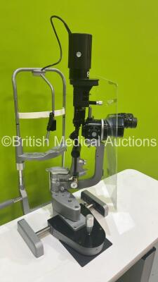 Haag Streit Bern SL900 Slit Lamp with Binoculars, 2 x 12,5x Eyepieces and Chin Rest on Motorized Table (Powers Up with Good Bulb) *S/N 900.1.3.65995* - 9