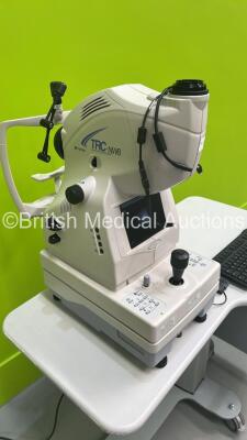 TopCon TRC-NW8 Non-Mydriatic Retinal Camera with PC Unit and Keyboard on Motorized Table (Powers Up - HDD REMOVED FROM PC UNIT) *S/N 087201* **Mfd 2014** ***IR686*** - 4