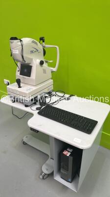 TopCon TRC-NW8 Non-Mydriatic Retinal Camera with PC Unit and Keyboard on Motorized Table (Powers Up - HDD REMOVED FROM PC UNIT) *S/N 087201* **Mfd 2014** ***IR686*** - 8