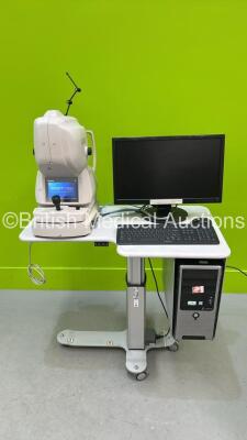 TopCon DRI OCT Triton 3D Optical Coherence Tomography System with PC and Monitor on Motorized Table (Powers Up - HDD REMOVED FROM PC UNIT) *S/N 107075* **Mfd 2015** ***IR689***