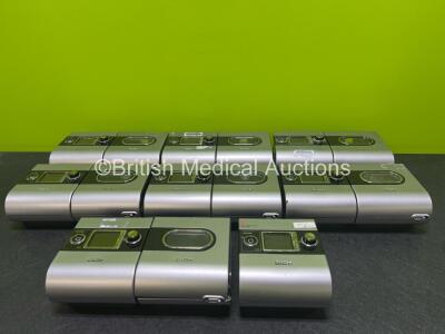 8 x ResMed S9 Autoset CPAP Units (All Power Up) with 7 x ResMed H5i Humidifier Chambers and 8 x Power Supplies