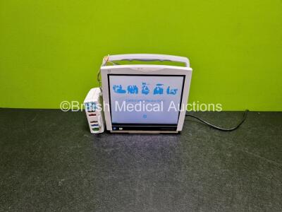 GE B450 Carescape Patient Monitor *Mfd 2016* (Powers Up) with 1 x GE E-PSMP-01 Module Including ECG, NIBP, P1-P2, T1-T2, SpO2 Options *Mfd - 2103* (w)