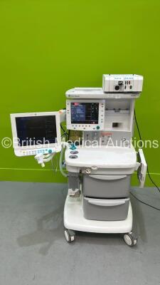 Datex-Ohmeda Avance Config Anaesthesia Machine Software Version 06.20 with GE Anaesthesia Monitor, GE Module Rack with E-PRESTN Module with SPO2. T1/T2, P1/P2, ECG and NIBP Options, E-CAiOV Gas Module with Spirometry Options and D-Fend Water Trap, Bellows