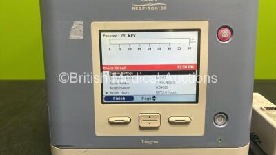 Philips Respironics Trilogy 100 Ventilator Software Version 14.2.04 with 1 x Li-ion Rechargeable Battery in case (Powers Up with Low Pressure, Ventilator Service Required, Check Circuit and Internal Battery Depleted Messages Showing) * REF 1054096 * - 4