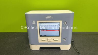 Philips Respironics Trilogy 100 Ventilator Software Version 14.2.04 with 1 x Li-ion Rechargeable Battery in case (Powers Up with Low Pressure, Ventilator Service Required, Check Circuit and Internal Battery Depleted Messages Showing) * REF 1054096 * - 5