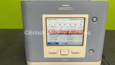 Philips Respironics Trilogy 100 Ventilator Software Version 14.2.04 *Mfd - 14/03/2020* With User Manual and 1 x Li-ion Rechargeable Battery in Case (Powers Up with Low Pressure, Circuit Disconnect, Low Minute Ventilation and Internal Battery Depleted Mess - 4