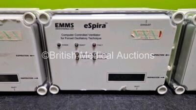 3 x EMMS eSpira Fot 100 Computer Controller Ventilators - 3