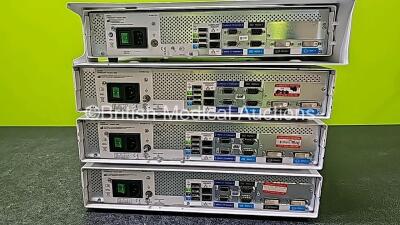 Job Lot Including 1 x GE Module Rack Ref M1115512 , 4 x GE D19KT Display Monitors (All Damaged Casings - See Photos) and 4 x Carescape C1-CPU Base Units (2 x Damaged Casings - See Photos) - 15