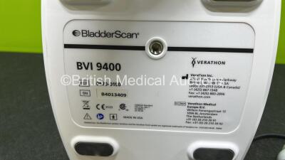 Verathon BVI 9400 Bladder Scanner (Powers Up with Cracks in Casing - See Photos) with 1 x Transducer and 1 x Li-Ion Battery - 9