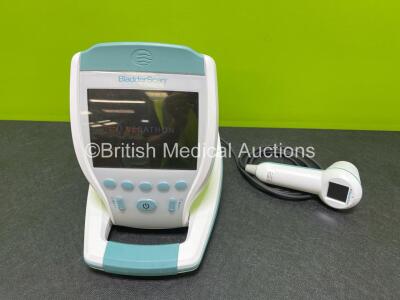 Verathon BVI 9400 Bladder Scanner (Powers Up with Stock Battery Battery Not Included, Stuck on Boot Up Screen Does Not Boot Up - See Photos) with 1 x Transducer