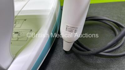 Verathon BVI 9400 Bladder Scanner (Powers Up with Stock Battery Battery Not Included, Stuck on Boot Up Screen Does Not Boot Up - See Photos) with 1 x Transducer - 4