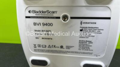 Verathon BVI 9400 Bladder Scanner (Powers Up with Stock Battery Battery Not Included, Stuck on Boot Up Screen Does Not Boot Up - See Photos) with 1 x Transducer - 6