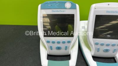 2 x Verathon BVI 9400 Bladder Scanners (No Power, 1 x Damage to Casing - See Photos) with 1 x Transducer and 1 x Li-Ion Battery - 2