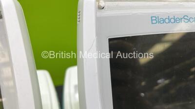 2 x Verathon BVI 9400 Bladder Scanners (No Power, 1 x Damage to Casing - See Photos) with 1 x Transducer and 1 x Li-Ion Battery - 4