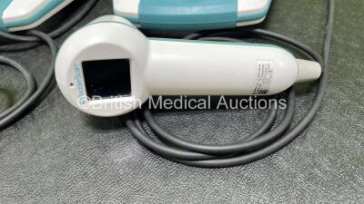 2 x Verathon BVI 9400 Bladder Scanners (No Power) with 2 x Transducers (1 x Damaged Casing - See Photos) and 1 x Li-Ion Battery - 5