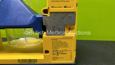 2 x Laerdal LSU Suction Units (Both Power Up with Damage to Casing) with 2 x Cups (Both Missing Lids) and 2 x NiMH Batteries - 7