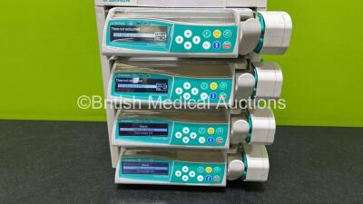4 x B.Braun Perfusor Space Syringe Pumps with 1 x B.Braun Space Station (All Power Up) - 4
