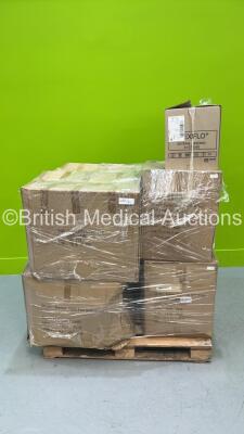 Pallet of Consumables Including Easiair 2020 Full Soft Hoods and Flexiflo Enteral Feeding Systems