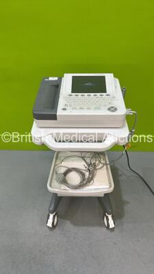 Edan SE-1200 Express ECG Machine on Stand with 10 Lead ECG Leads (Powers Up) *S/N 460016-M19806390001*