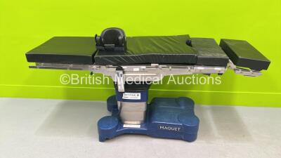 Getinge Maquet Alphamaxx Electric Operating Table Ref 1133.22B5 with Remote and Cushions (Powers Up) *S/N 00799* **Mfd 2015**